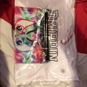 White graphic tee shirt